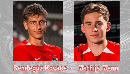 Bendegúz Kovács en Mathijs Menu maakten debuut in AZ 1